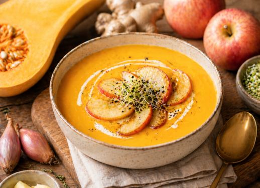 Velouté de courge aux Pommes